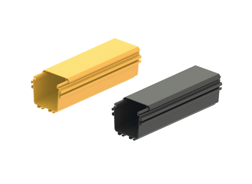 Straight Solid Channels 100mm Yellow and Black