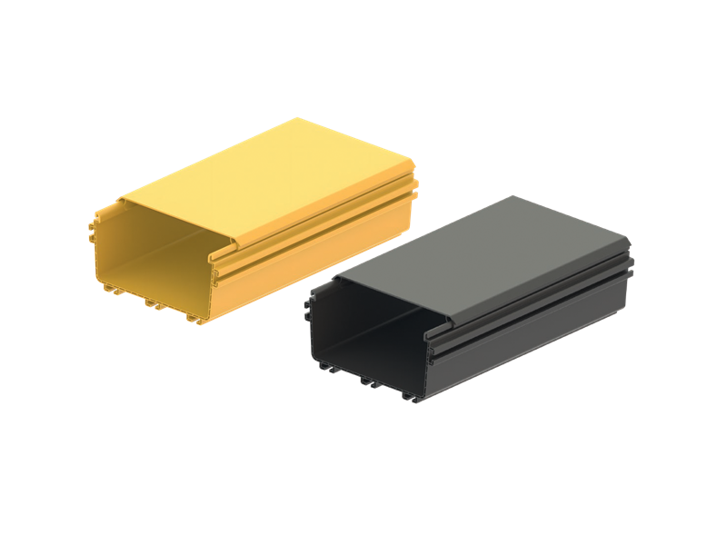 Straight Solid Channels 200mm Yellow and Black