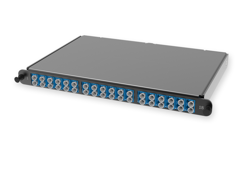 С2 - Претерминированная кассета 36 x 09/125 OS2, MTP(12)m/LC-UPC Duplex, тип AS, ULL, (совместима с выдвижной панелью Flex Tray)