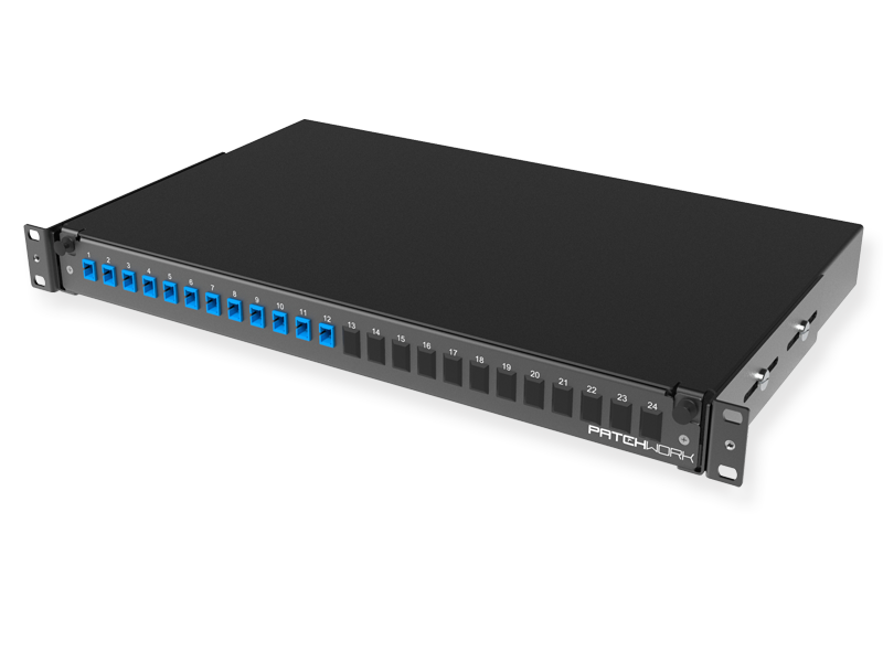 FO panel 12 x SC-UPC Simplex, 09/125 OS2