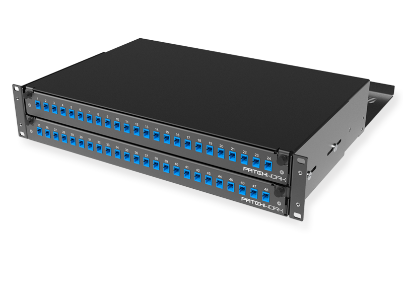 FO panel 48 x SC-UPC Simplex, 09/125 OS2